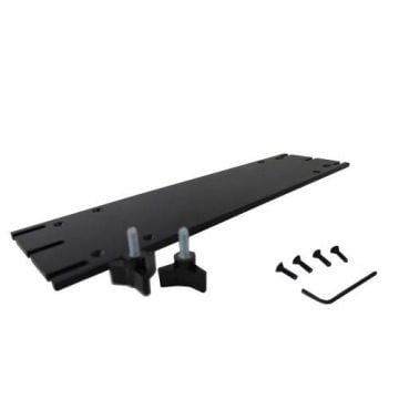 Rhin-O-Tuff Mounting Kit for OD Punches, featuring a black metal plate with bolts, screws, and an Allen wrench for easy assembly.