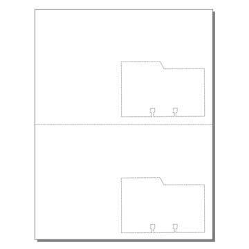 Rotary File Cards 2 Up Note Card With Left Tabs - 250 Sheets Image 1