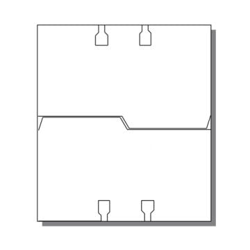 Rotary File Cards 2 Up With Right Tabs on 4.5" x 4" Sheet - 500 Sheets Image 1