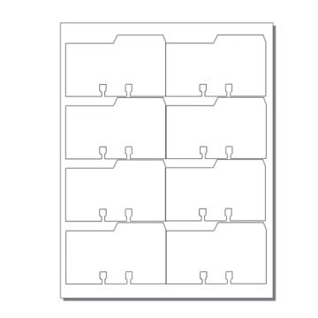 Rotary File Cards 8 Up With Right Tabs - 250 Sheets Image 1