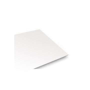 A close-up view of a blank Proseal FlexPouch Siliconized Foam Board Sleds sheet, showcasing its smooth, white surface and slightly angled perspective.