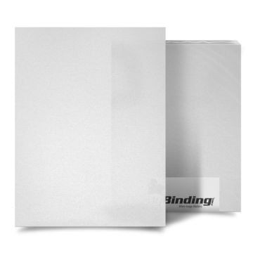 A stack of 55mil Frost Sand Poly Binding Covers with a semi-transparent, frosted finish ideal for document protection and presentation.