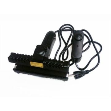 SealerSales KF-150CSTA Portable PTFE Coated 6" Direct Heat Sealer with Temp Controller displayed with its dual heating jaws, connected power cord, and temperature control unit.