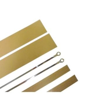 The SealerSales Replacement Kit for FS-1000H Hand Impulse Sealer includes two wide brown non-stick Teflon strips, two thinner Teflon strips, and two heating element wires with connectors, all neatly arranged on a white background.