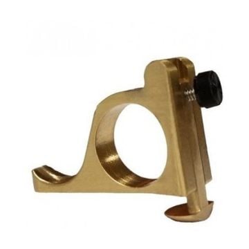 Gold Quik-Pik-R Sheet Picker Finger Counter Ring with a black screw adjustment, designed for efficient handling and counting of sheets.