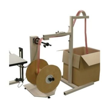 SnakeSkin Wire-O Delivery System with cardboard box setup and dual reel mechanism.