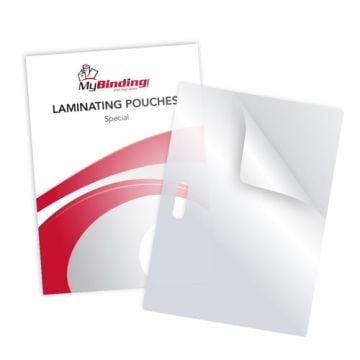 Clear Special Size Pouches with Long Side Slot for laminating, featuring a durable and glossy finish, ideal for protecting documents.