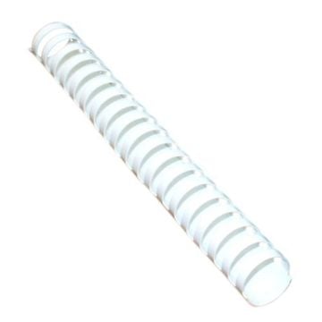 White 15 Ring Half Size Plastic Binding Combs for organizing and binding documents securely.