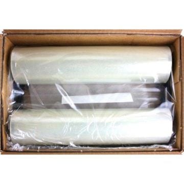 A boxed Xyron 1200 Two Sided Laminating Cartridge 100', showing two rolls of laminating film wrapped in plastic.