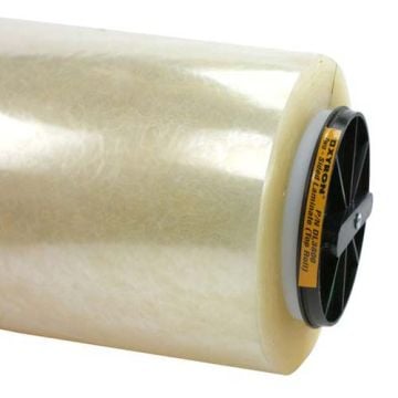 A Xyron 2500 Laminate / High Tack Adhesive Roll Set 300', showing a close-up of the roll with its label and transparent adhesive material.