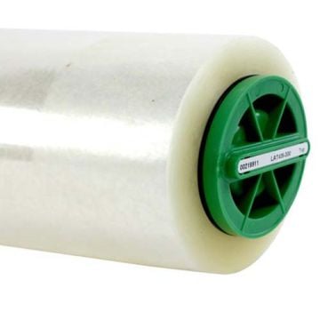 A Xyron 2500 Standard Acid Free Adhesive Roll Set 300', featuring a close-up view of the adhesive roll with a green core.