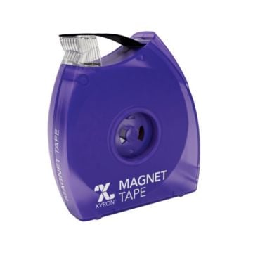 Xyron 3/4" x 25' Magnet Tape in a compact purple dispenser, designed for easy use and cutting.