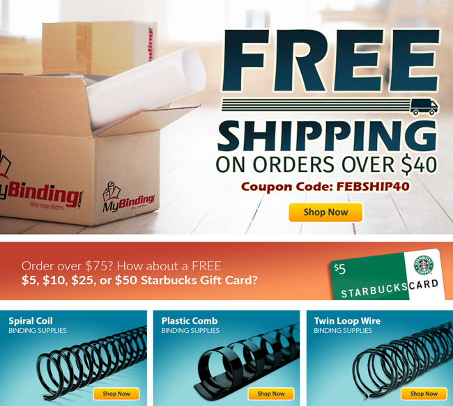 Free Shipping at MyBinding.com!