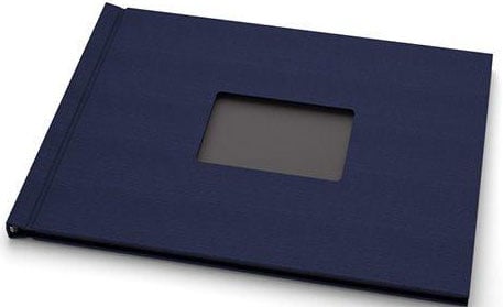 PINCHBOOK NAVY CLOTH PHOTOBOOK HARDCOVERS WITH WINDOW