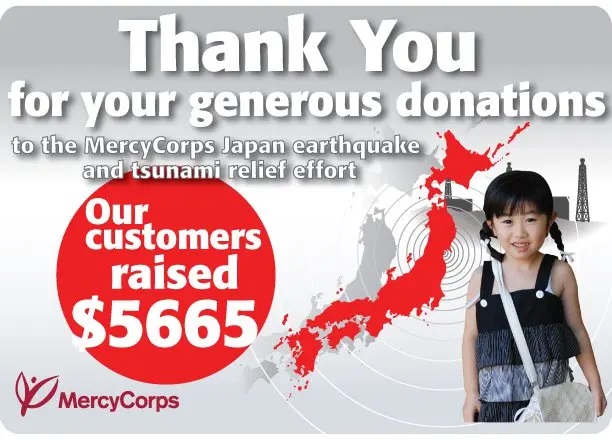 MyBinding.com Raises More Than $5,000 for Mercy Corps' Japan Relief Effort