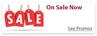 Red sale tags with the word 'SALE' displayed, promoting current discounts.
