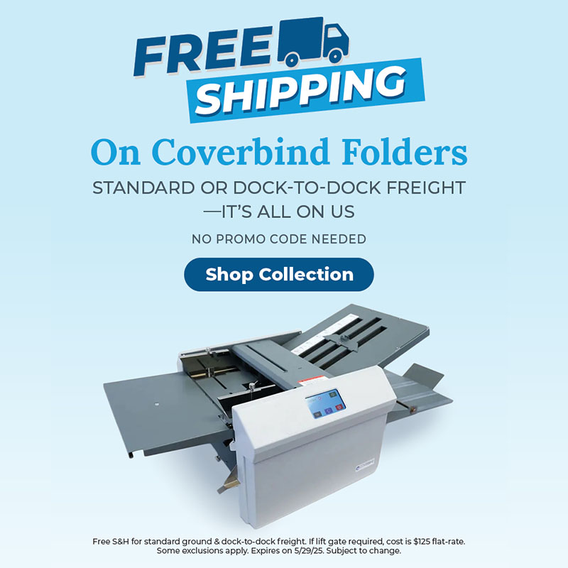 Free shipping on Coverbind folders. No coupon needed.