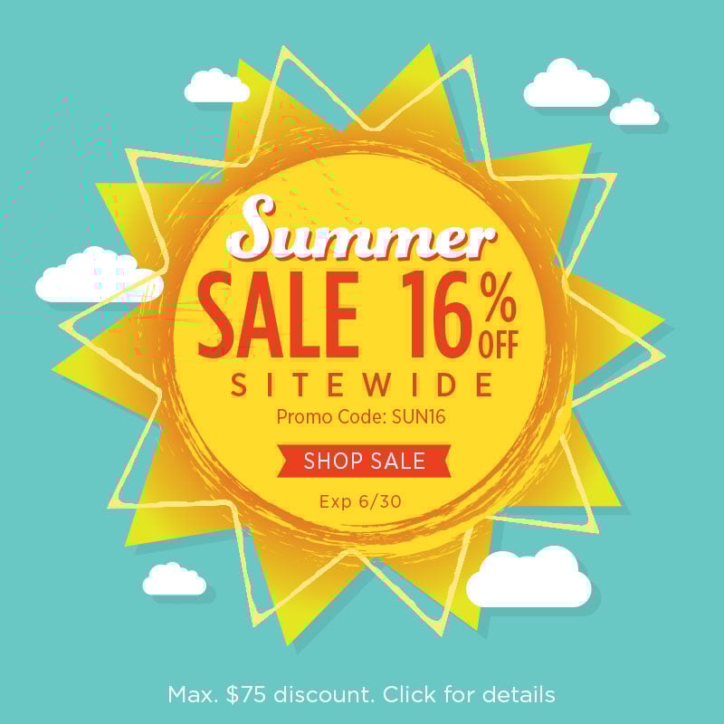 Summer Sale. 16% Off Sitewide.