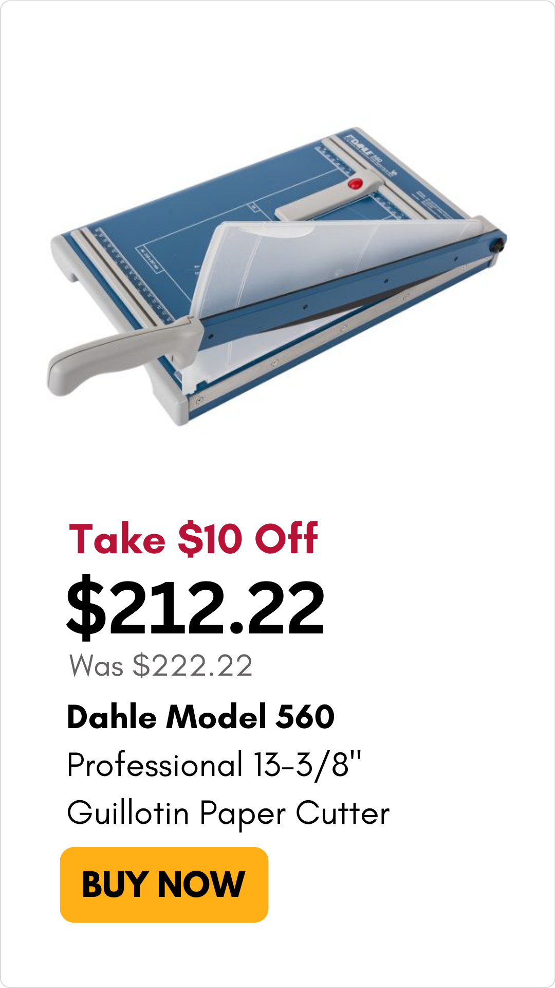 Dahle Model 560 Professional 13-3/8" Guillotine Paper Cutter