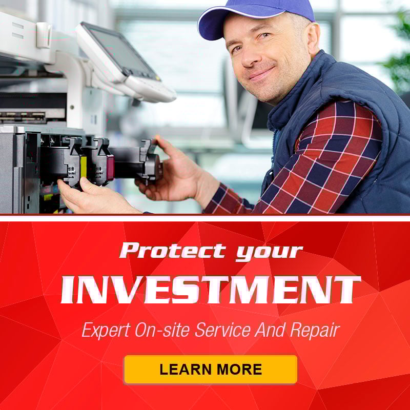 Technician providing expert On-Site Service and Repair for office equipment.
