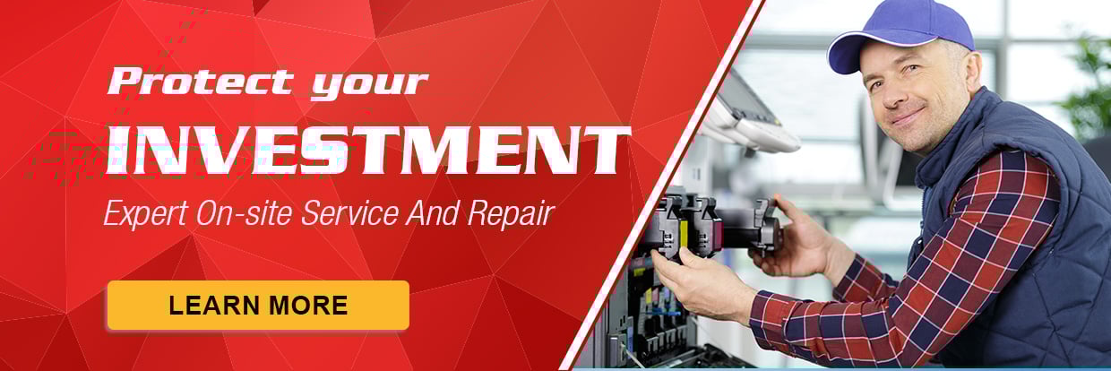 Technician providing expert On-Site Service and Repair for office equipment.