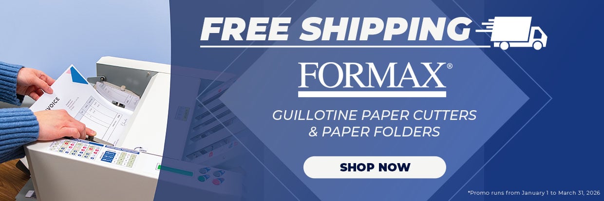 Free Shipping on Formax Cut-True Cutters & Paper Folders
