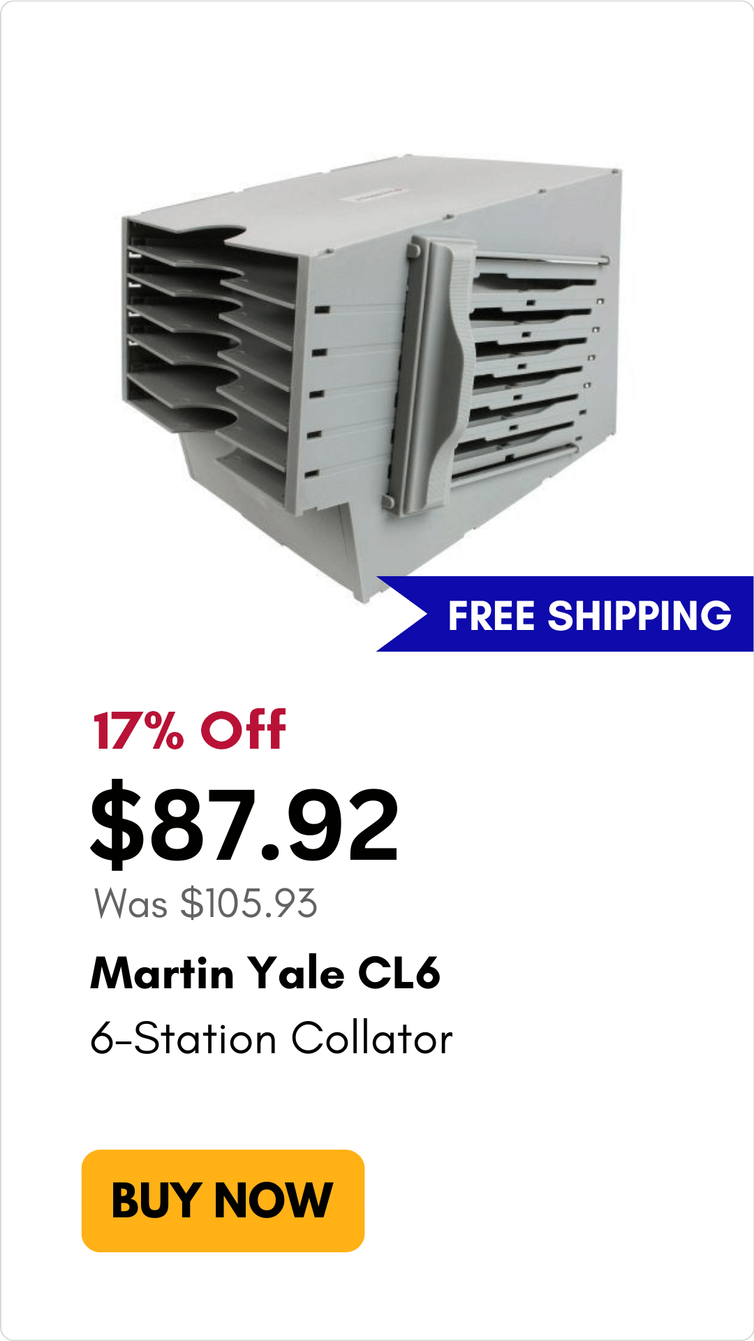 Martin Yale CL6 6-Station Collator on sale for 18% off and free shipping!