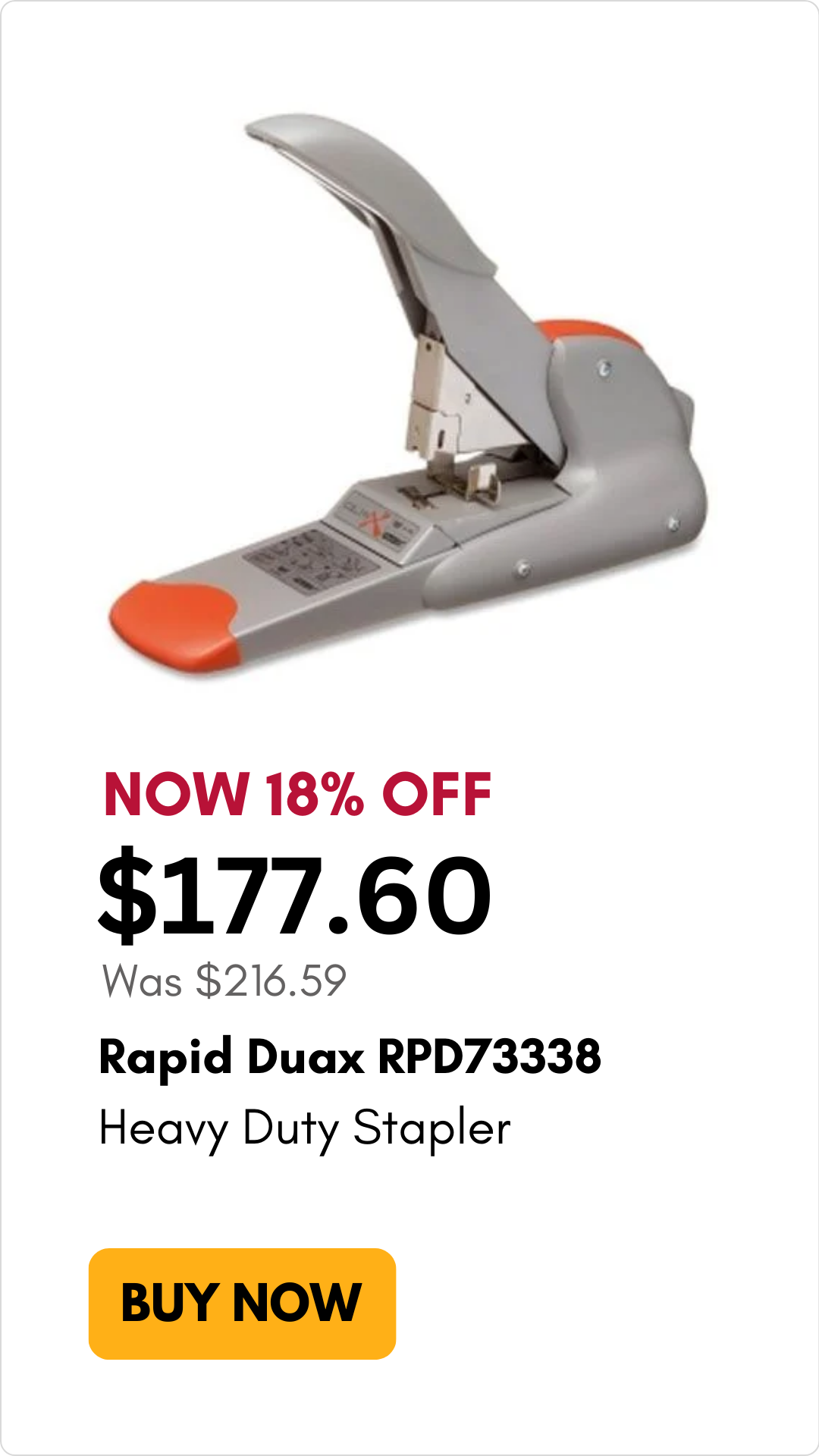 Rapid Duax Heavy Duty Stapler on sale for 18% off
