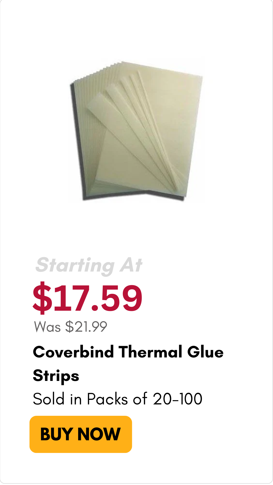 Coverbind Thermal Binding Glue Strips