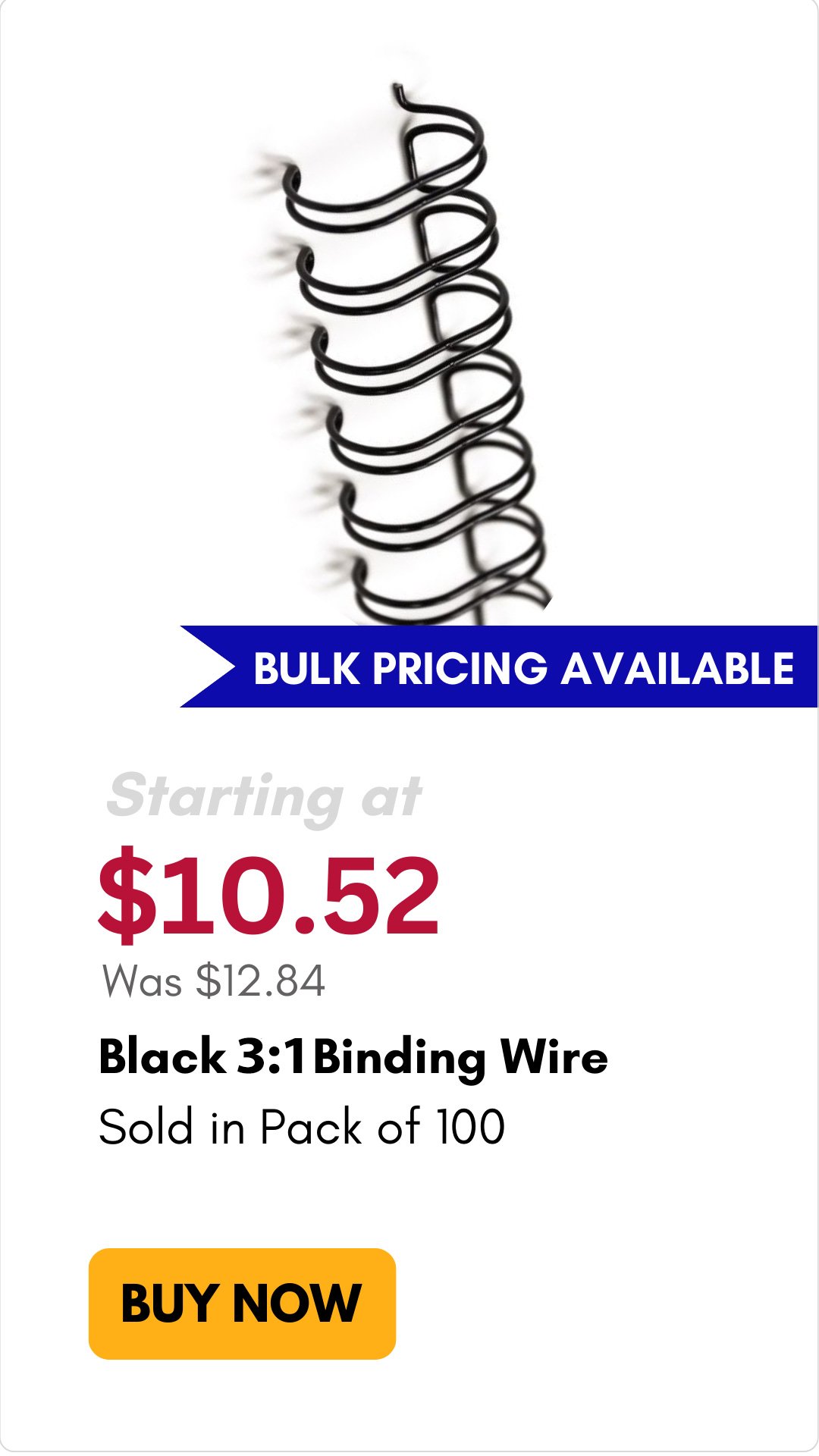 Black 3:1 Pitch Twin Loop Wire on sale for 18% off